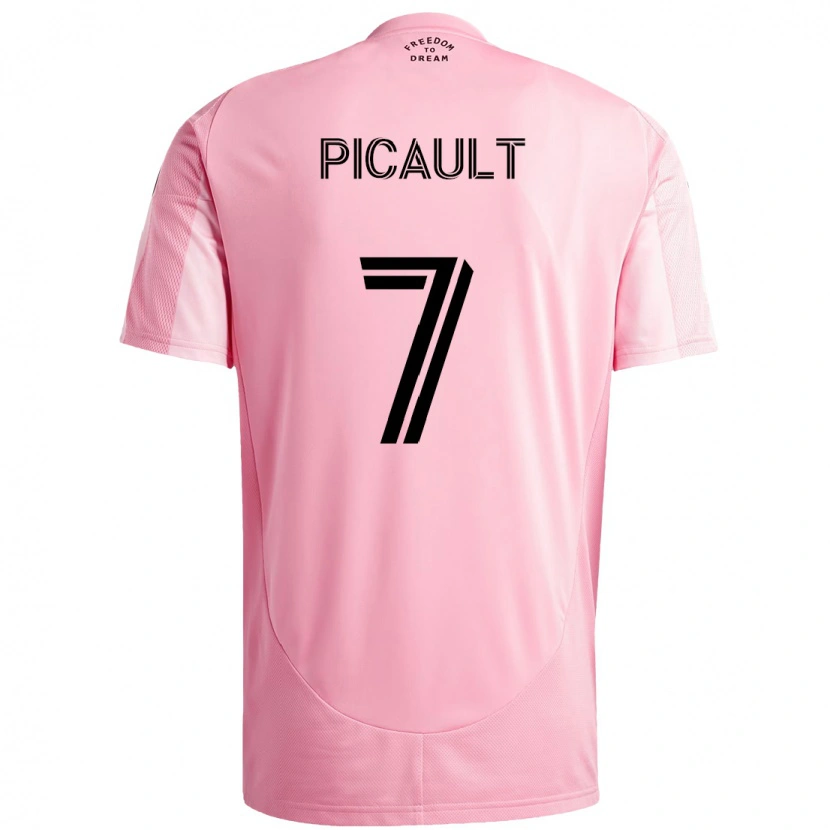 Danxen Niño Camiseta Fafà Picault #7 Negro Rosa 1ª Equipación 2025/26 La Camisa México