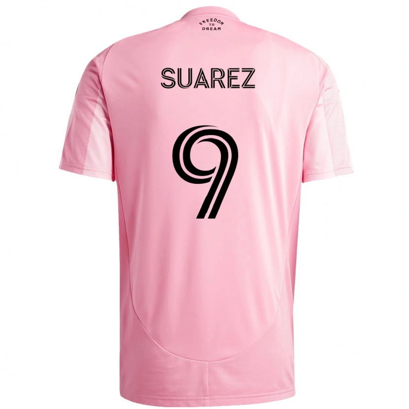 Danxen Niño Camiseta Luis Suárez #9 Negro Rosa 1ª Equipación 2025/26 La Camisa México