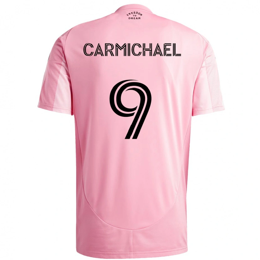 Danxen Niño Camiseta Ryan Carmichael #9 Negro Rosa 1ª Equipación 2025/26 La Camisa México