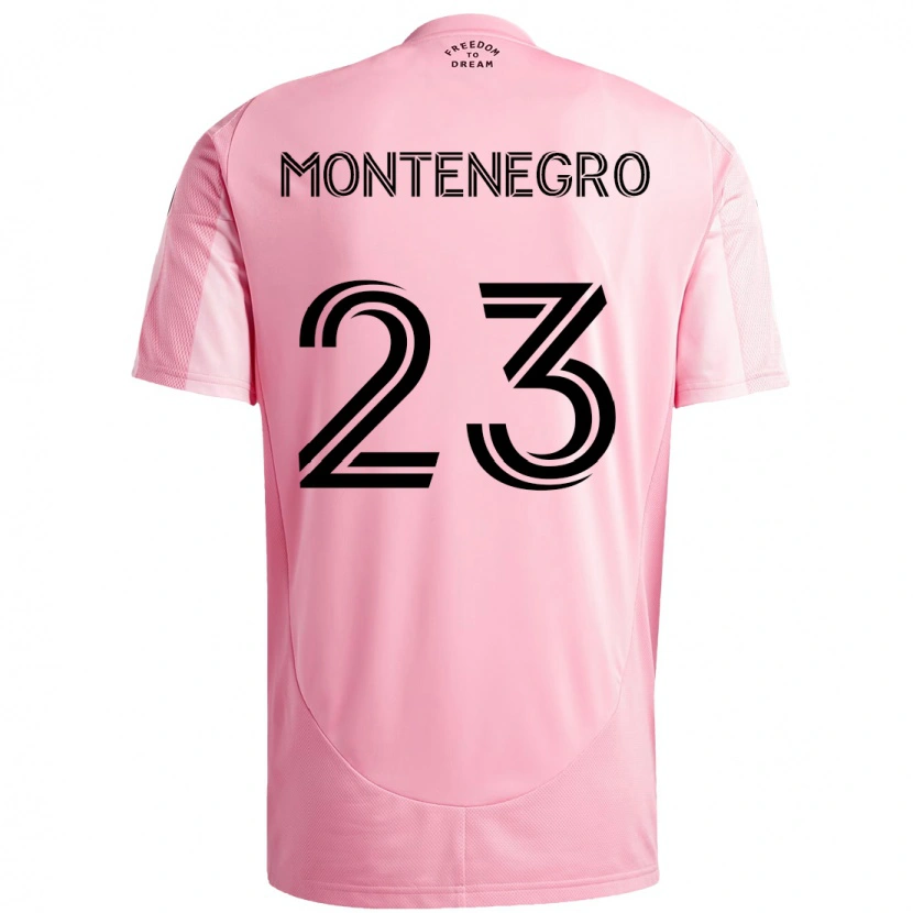 Danxen Niño Camiseta Ricardo Montenegro #23 Negro Rosa 1ª Equipación 2025/26 La Camisa México