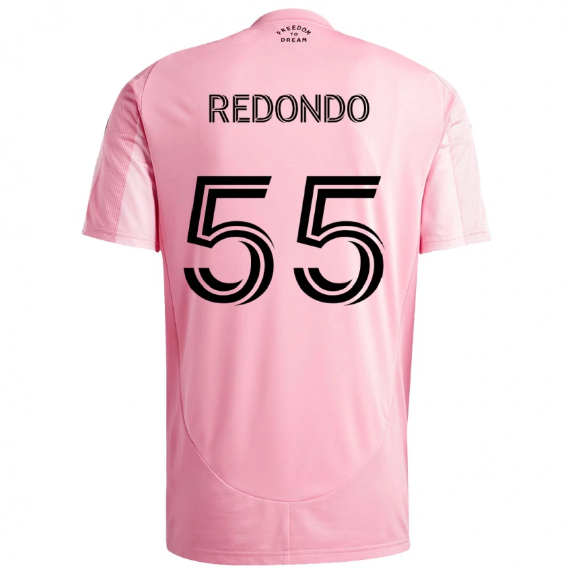 Danxen Niño Camiseta Federico Redondo #55 Negro Rosa 1ª Equipación 2025/26 La Camisa México