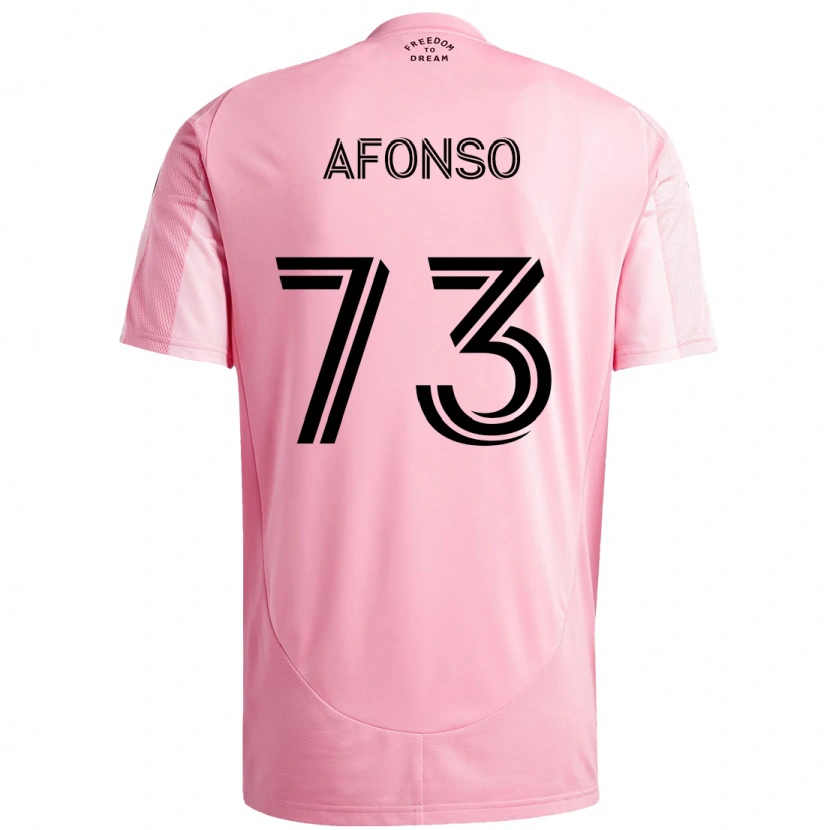 Danxen Niño Camiseta Leo Afonso #73 Negro Rosa 1ª Equipación 2025/26 La Camisa México