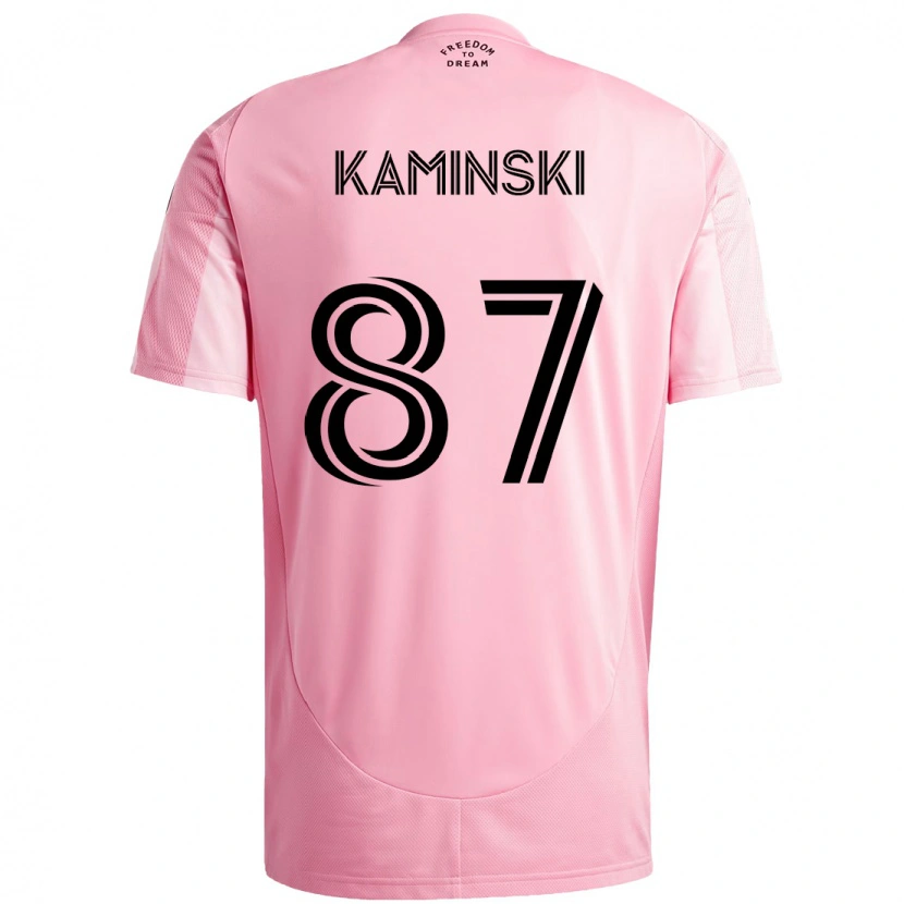 Danxen Niño Camiseta Brett Kaminski #87 Negro Rosa 1ª Equipación 2025/26 La Camisa México
