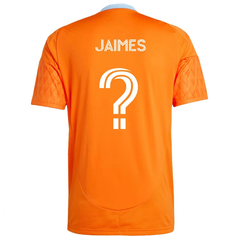 Danxen Niño Camiseta Angel Jaimes #0 Naranja Blanco 1ª Equipación 2025/26 La Camisa México