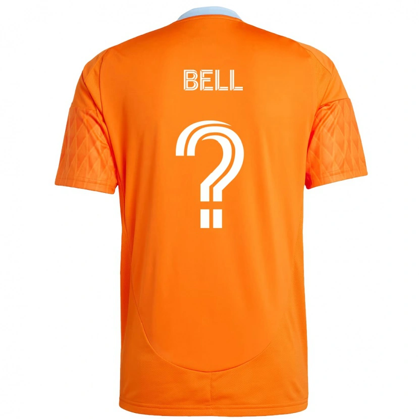 Danxen Niño Camiseta Jahmani Bell #0 Naranja Blanco 1ª Equipación 2025/26 La Camisa México