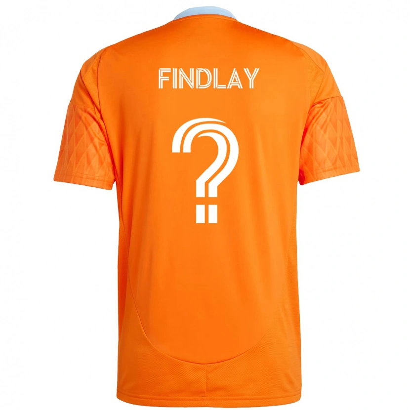 Danxen Niño Camiseta Maddox Findlay #0 Naranja Blanco 1ª Equipación 2025/26 La Camisa México