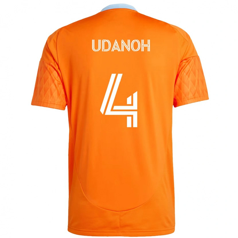 Danxen Niño Camiseta Iffy Udanoh #4 Morado Naranja 1ª Equipación 2025/26 La Camisa México