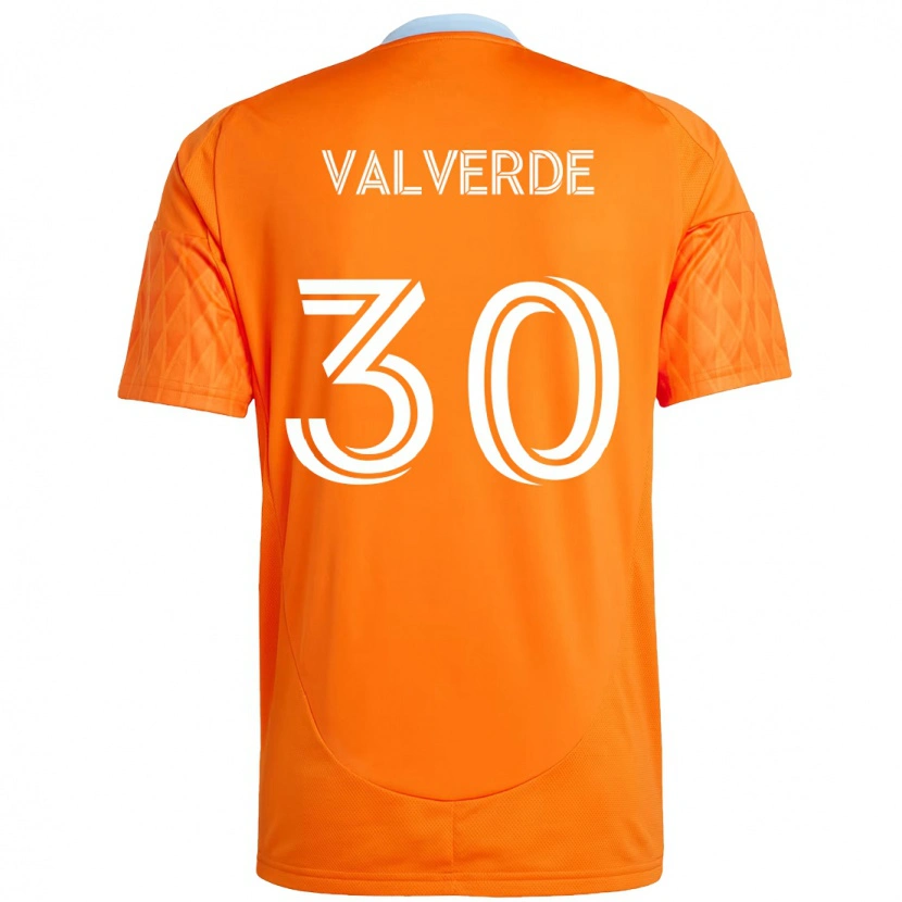 Danxen Niño Camiseta Jefferson Valverde #30 Morado Naranja 1ª Equipación 2025/26 La Camisa México
