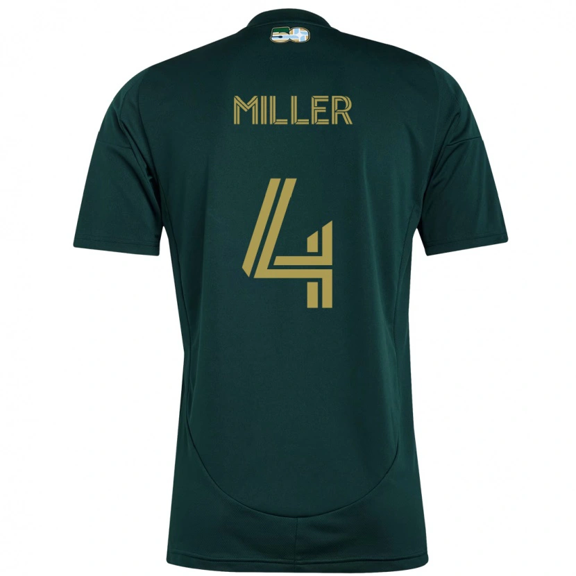 Danxen Niño Camiseta Kamal Miller #4 Beige Verde 1ª Equipación 2025/26 La Camisa México