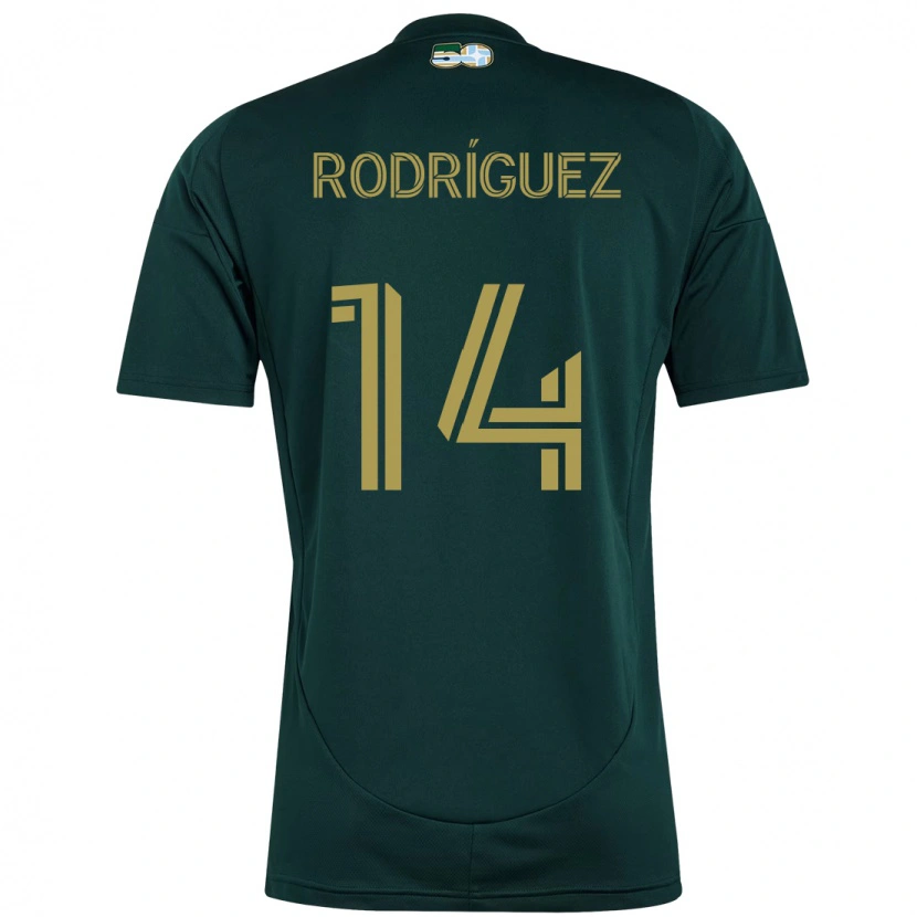Danxen Niño Camiseta Jonathan Rodríguez #14 Beige Verde 1ª Equipación 2025/26 La Camisa México