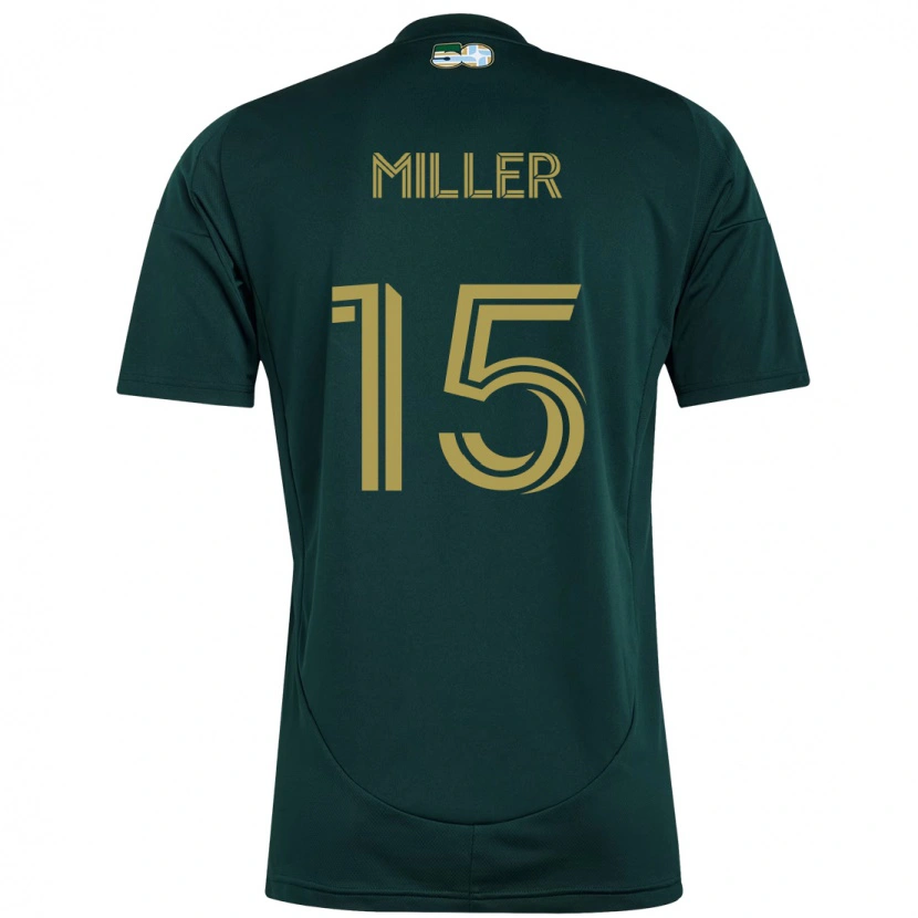 Danxen Niño Camiseta Eric Miller #15 Beige Verde 1ª Equipación 2025/26 La Camisa México