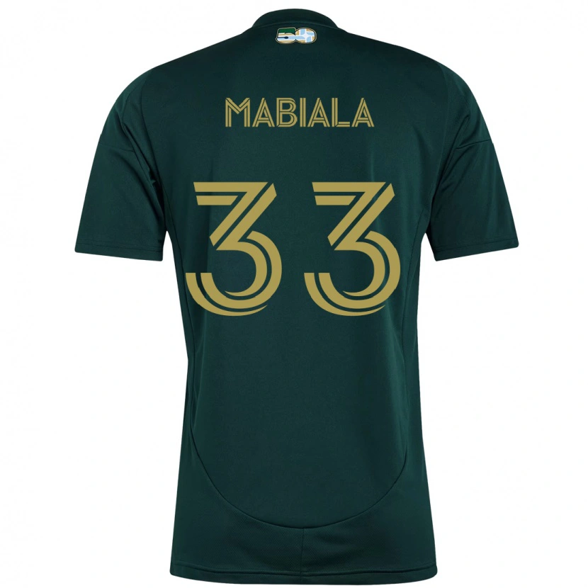 Danxen Niño Camiseta Larrys Mabiala #33 Beige Verde 1ª Equipación 2025/26 La Camisa México