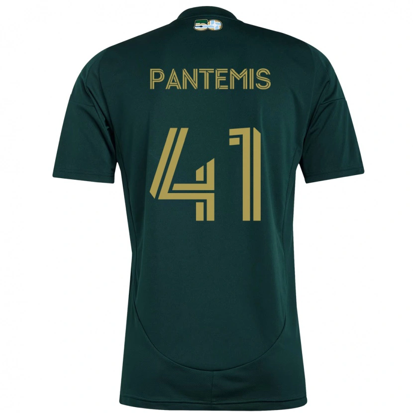 Danxen Niño Camiseta James Pantemis #41 Beige Verde 1ª Equipación 2025/26 La Camisa México