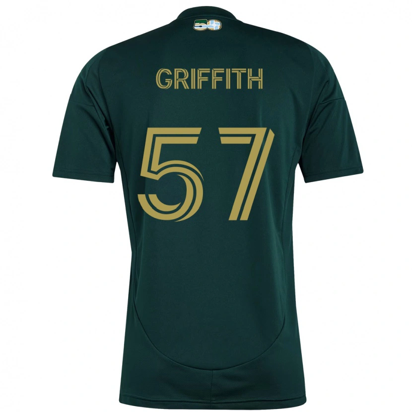 Danxen Niño Camiseta Víctor Griffith #57 Beige Verde 1ª Equipación 2025/26 La Camisa México