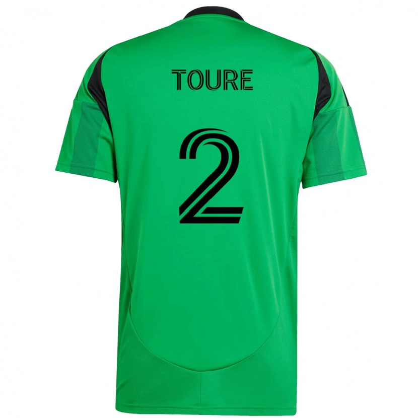 Danxen Niño Camiseta Cheick Touré #2 Blanco Verde 1ª Equipación 2025/26 La Camisa México