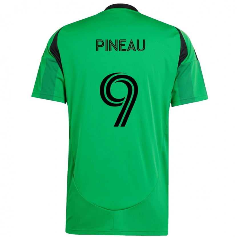 Danxen Niño Camiseta Sebastien Pineau #9 Blanco Verde 1ª Equipación 2025/26 La Camisa México
