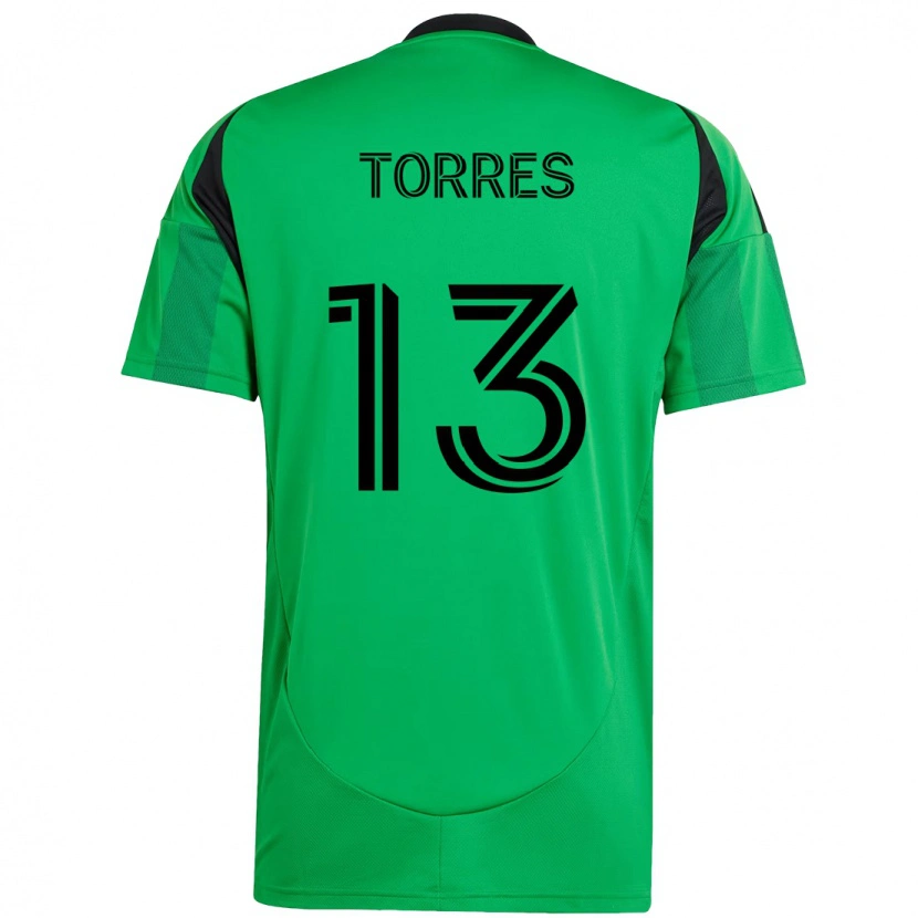 Danxen Niño Camiseta Leo Torres #13 Blanco Verde 1ª Equipación 2025/26 La Camisa México