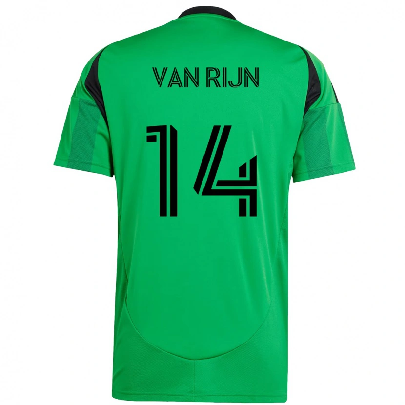 Danxen Niño Camiseta Nico Van Rijn #14 Blanco Verde 1ª Equipación 2025/26 La Camisa México