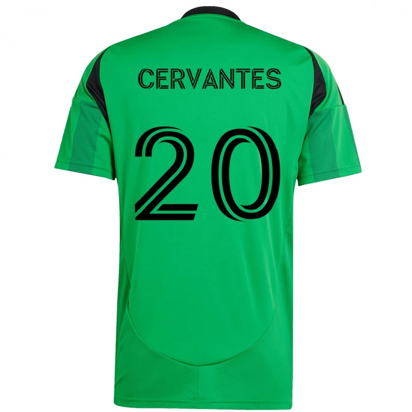Danxen Niño Camiseta Aaron Cervantes #20 Blanco Verde 1ª Equipación 2025/26 La Camisa México