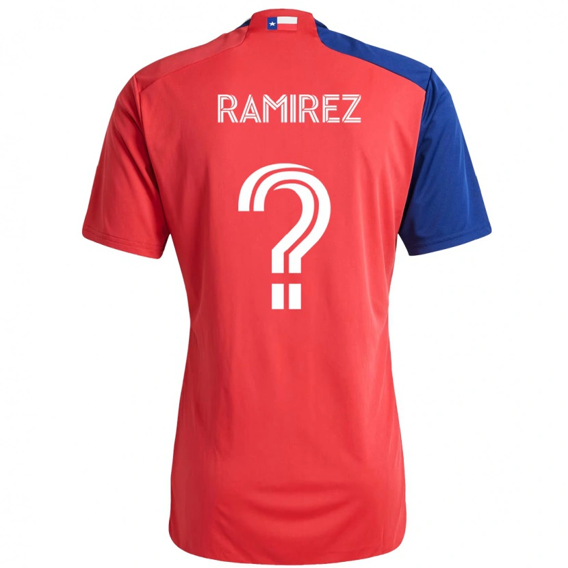 Danxen Niño Camiseta Anthony Ramírez #0 Azul Claro Rojo 1ª Equipación 2025/26 La Camisa México