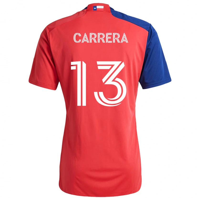 Danxen Niño Camiseta Antonio Carrera #13 Azul Claro Rojo 1ª Equipación 2025/26 La Camisa México
