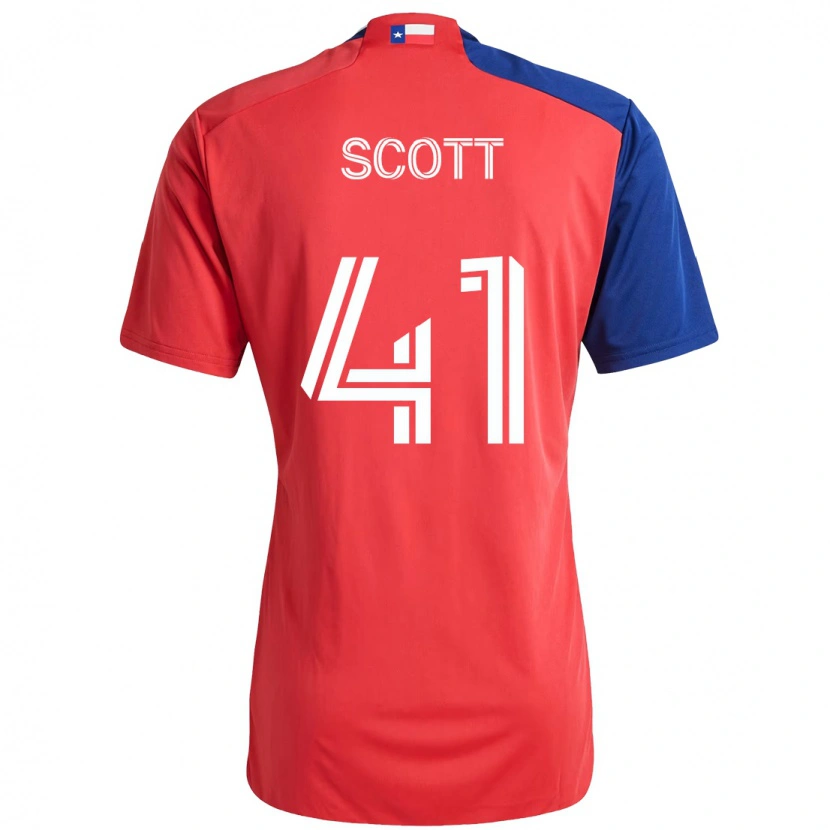 Danxen Niño Camiseta Tarik Scott #41 Azul Claro Rojo 1ª Equipación 2025/26 La Camisa México
