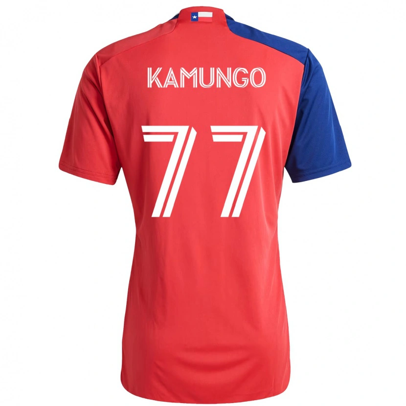 Danxen Niño Camiseta Bernard Kamungo #77 Azul Claro Rojo 1ª Equipación 2025/26 La Camisa México