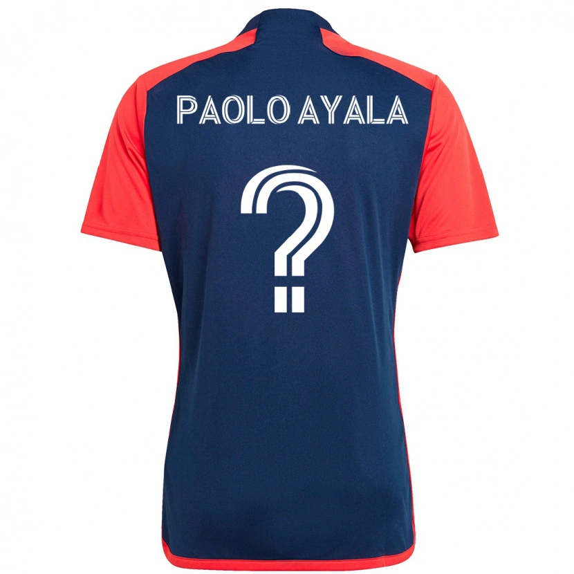 Danxen Niño Camiseta Paolo Ayala #0 Azul Rojo 1ª Equipación 2025/26 La Camisa México