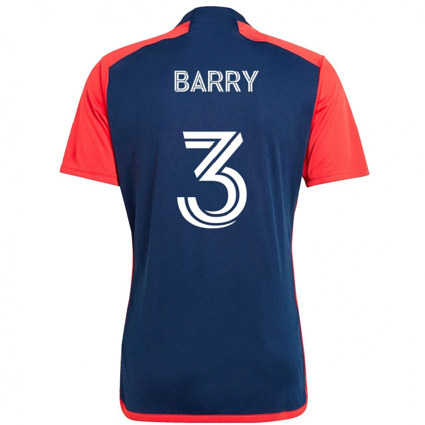 Danxen Niño Camiseta Hesron Barry #3 Azul Rojo 1ª Equipación 2025/26 La Camisa México