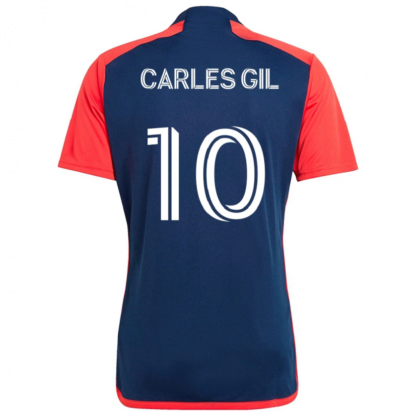 Danxen Niño Camiseta Carles Gil #10 Azul Rojo 1ª Equipación 2025/26 La Camisa México