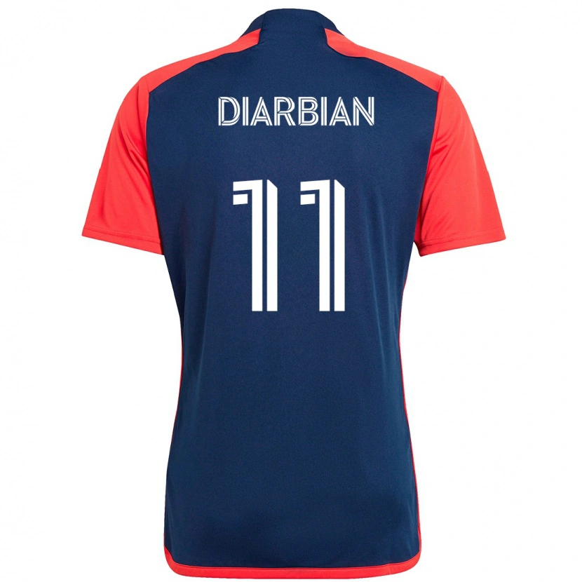 Danxen Niño Camiseta Gevork Diarbian #11 Azul Rojo 1ª Equipación 2025/26 La Camisa México