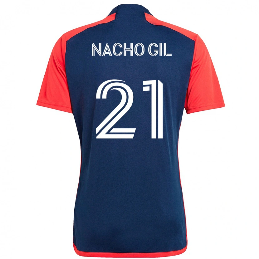Danxen Niño Camiseta Nacho Gil #21 Azul Rojo 1ª Equipación 2025/26 La Camisa México