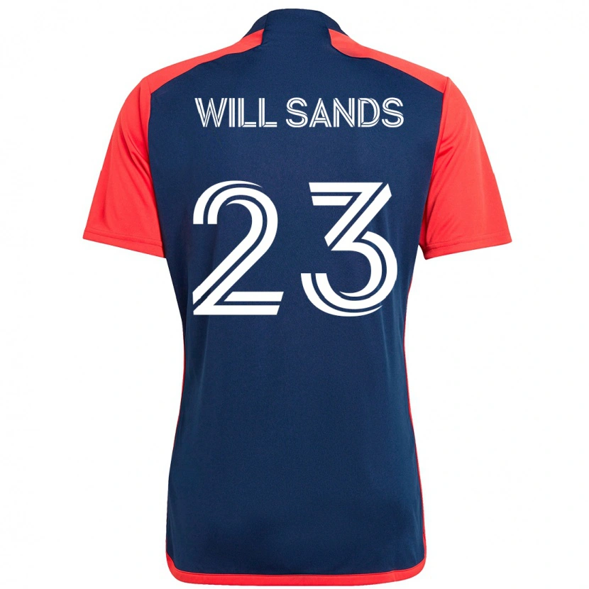 Danxen Niño Camiseta Will Sands #23 Azul Rojo 1ª Equipación 2025/26 La Camisa México