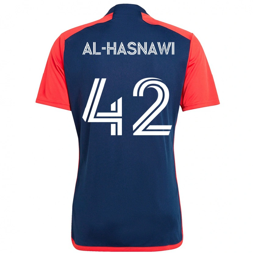 Danxen Niño Camiseta Moshtaba Al-Hasnawi #42 Azul Rojo 1ª Equipación 2025/26 La Camisa México