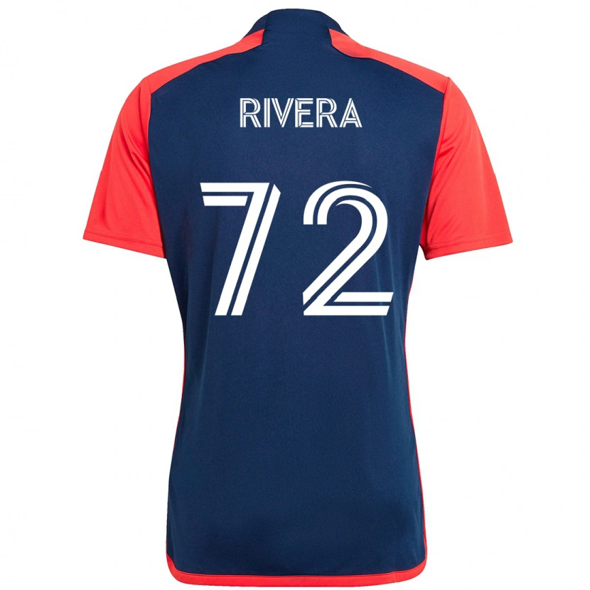 Danxen Niño Camiseta Damián Rivera #72 Azul Rojo 1ª Equipación 2025/26 La Camisa México