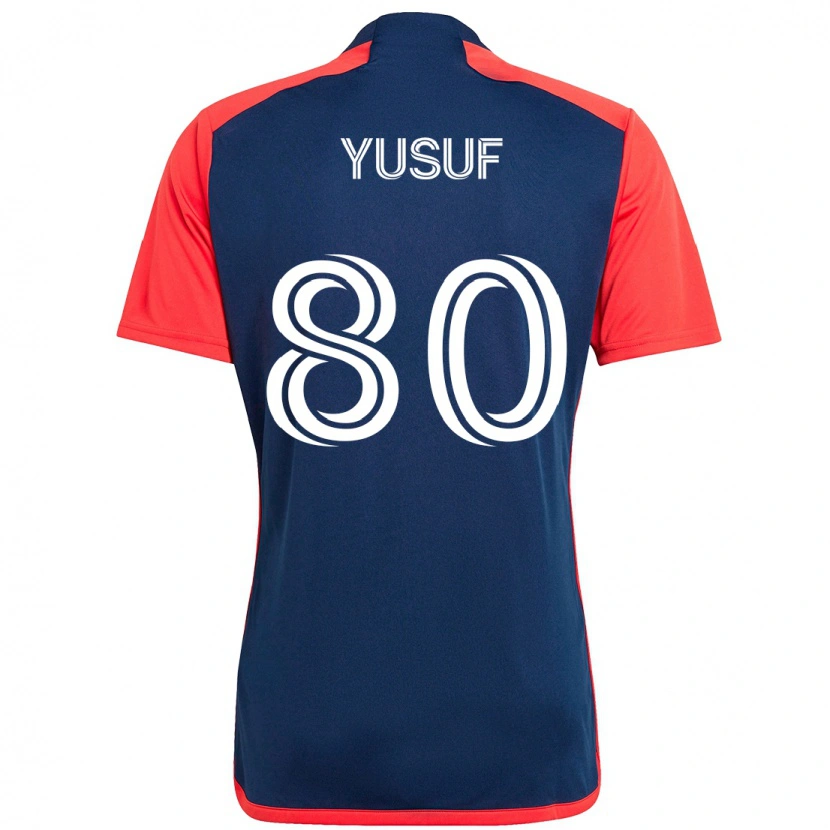 Danxen Niño Camiseta Alhassan Yusuf #80 Azul Rojo 1ª Equipación 2025/26 La Camisa México