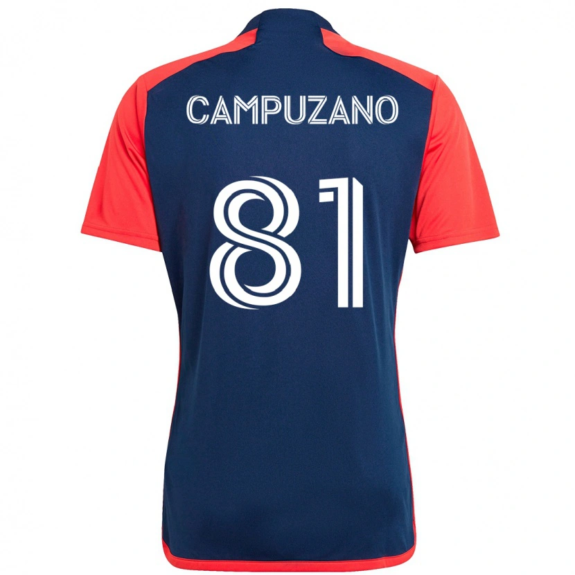 Danxen Niño Camiseta Nico Campuzano #81 Azul Rojo 1ª Equipación 2025/26 La Camisa México