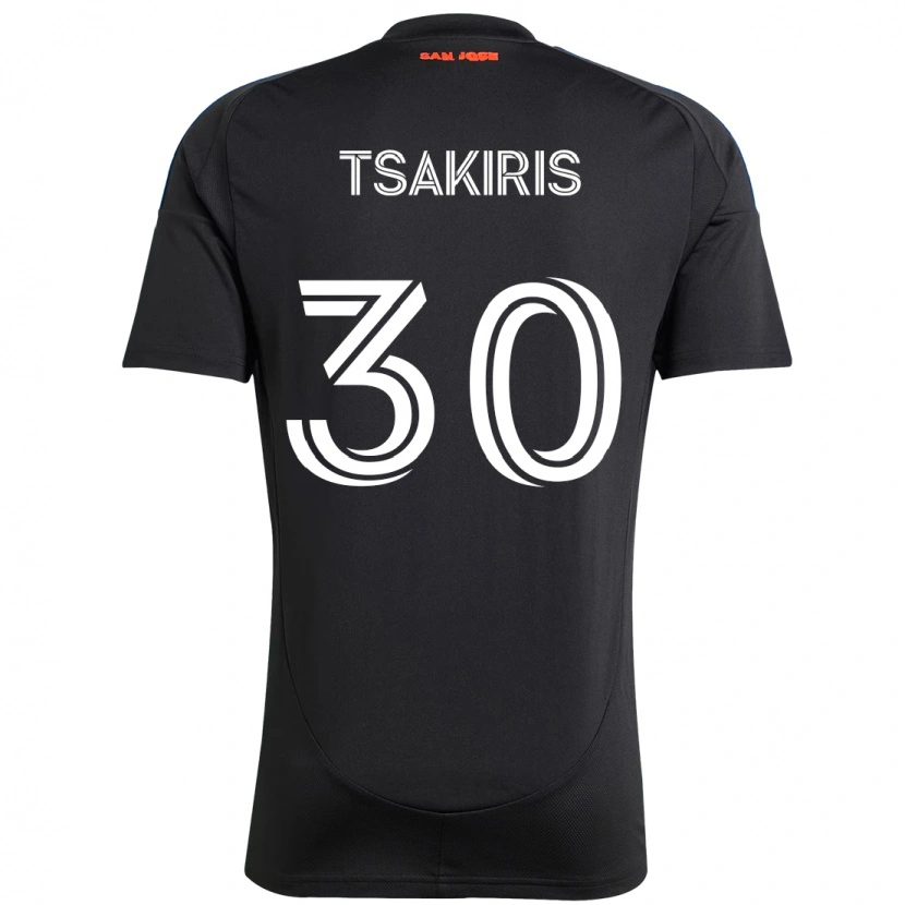 Danxen Niño Camiseta Niko Tsakiris #30 Blanco Rojo 1ª Equipación 2025/26 La Camisa México