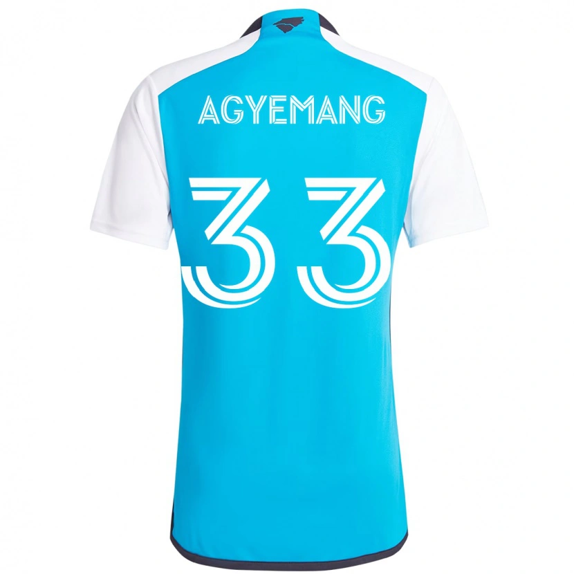 Danxen Niño Camiseta Patrick Agyemang #33 Negro Blanco 1ª Equipación 2025/26 La Camisa México