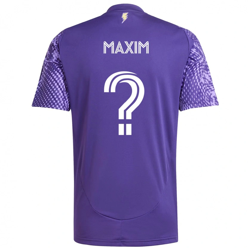 Danxen Niño Camiseta Luca Maxim #0 Blanco Morado 1ª Equipación 2025/26 La Camisa México