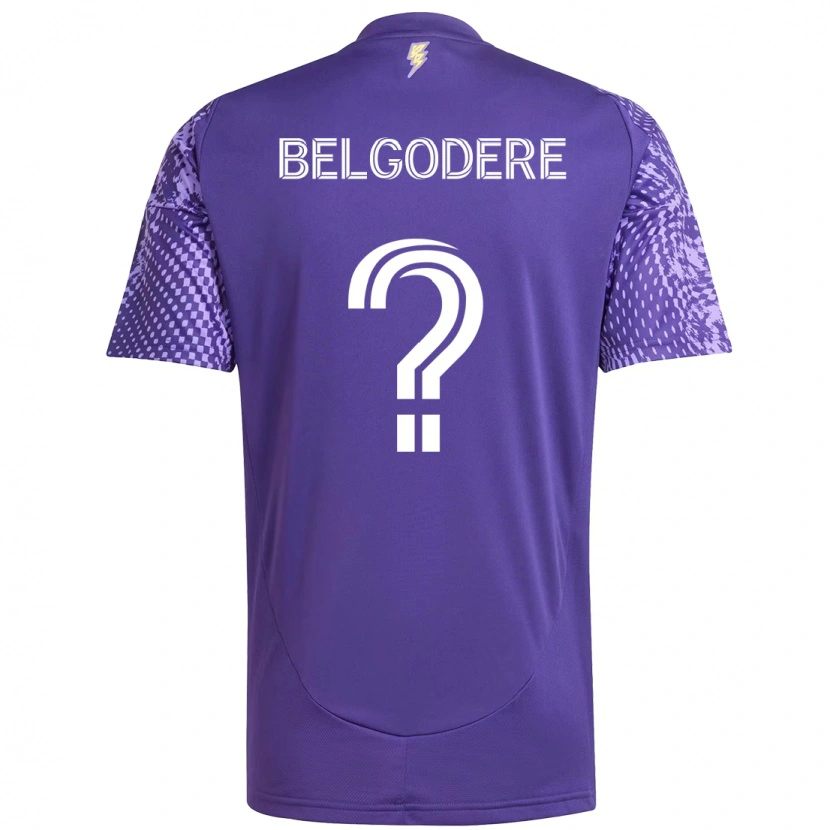 Danxen Niño Camiseta Matthew Belgodere #0 Blanco Morado 1ª Equipación 2025/26 La Camisa México