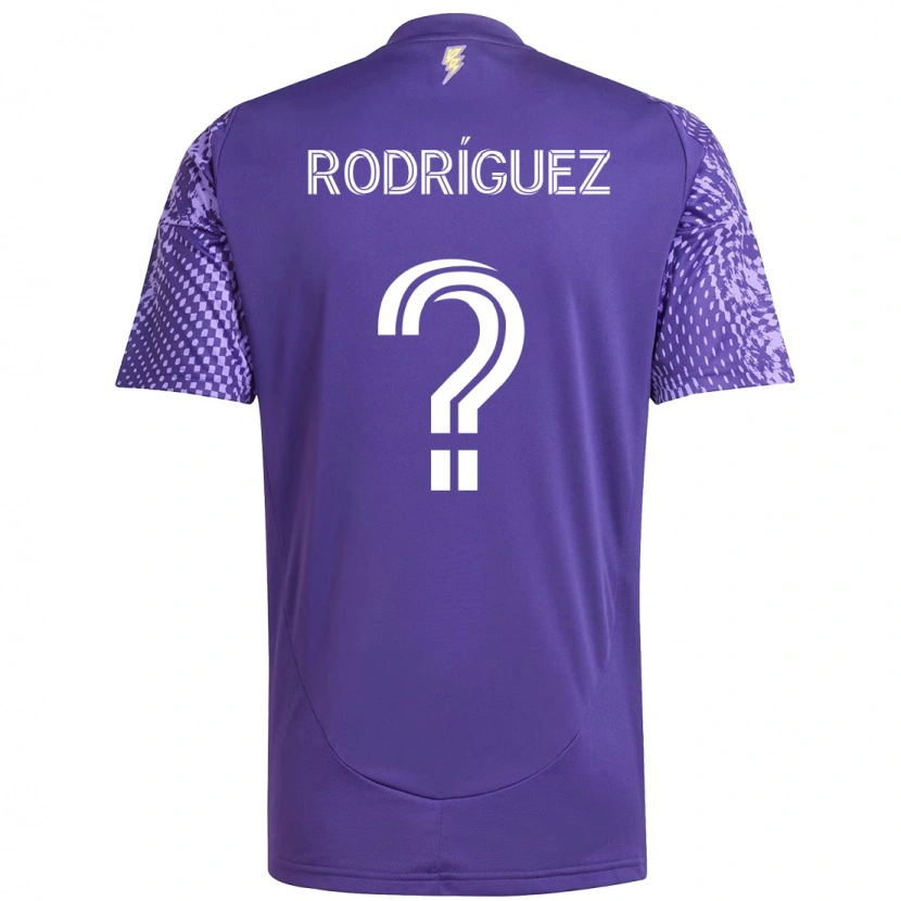 Danxen Niño Camiseta Nicolás Rodríguez #0 Morado Blanco 1ª Equipación 2025/26 La Camisa México