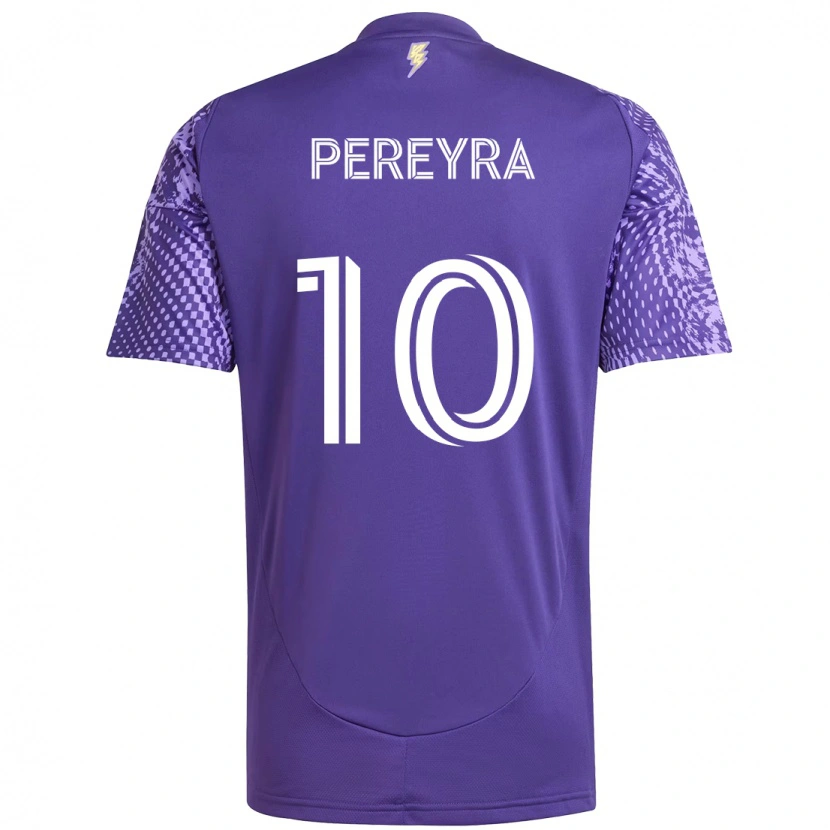Danxen Niño Camiseta Mauricio Pereyra #10 Blanco Morado 1ª Equipación 2025/26 La Camisa México