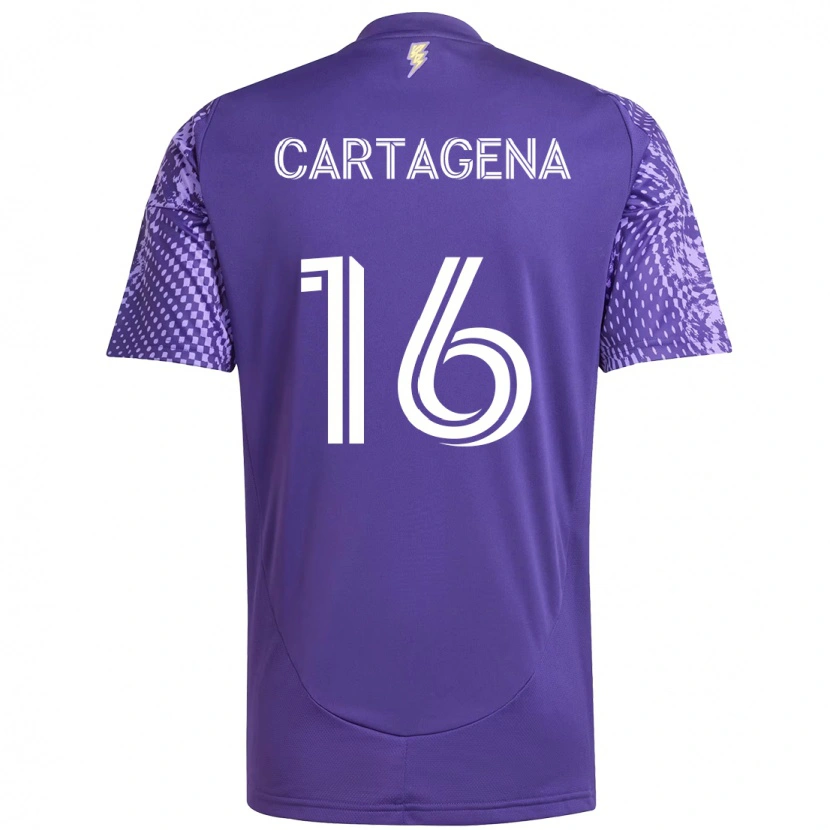 Danxen Niño Camiseta Wilder Cartagena #16 Blanco Morado 1ª Equipación 2025/26 La Camisa México