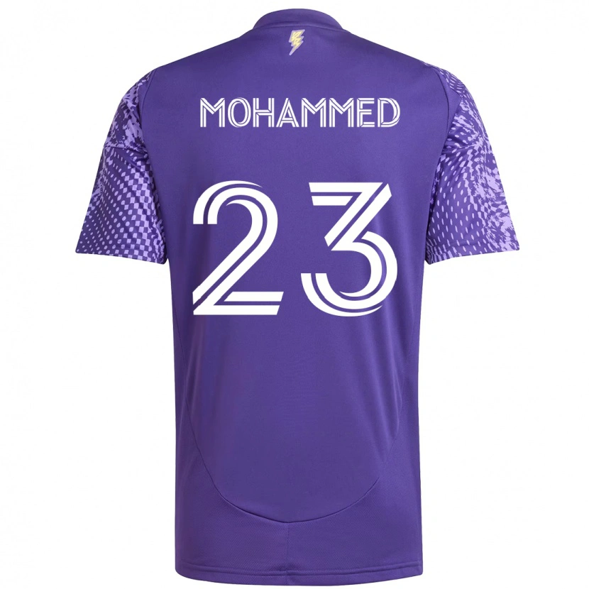 Danxen Niño Camiseta Shak Mohammed #23 Blanco Morado 1ª Equipación 2025/26 La Camisa México