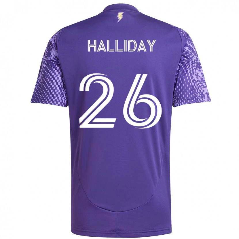 Danxen Niño Camiseta Michael Halliday #26 Blanco Morado 1ª Equipación 2025/26 La Camisa México