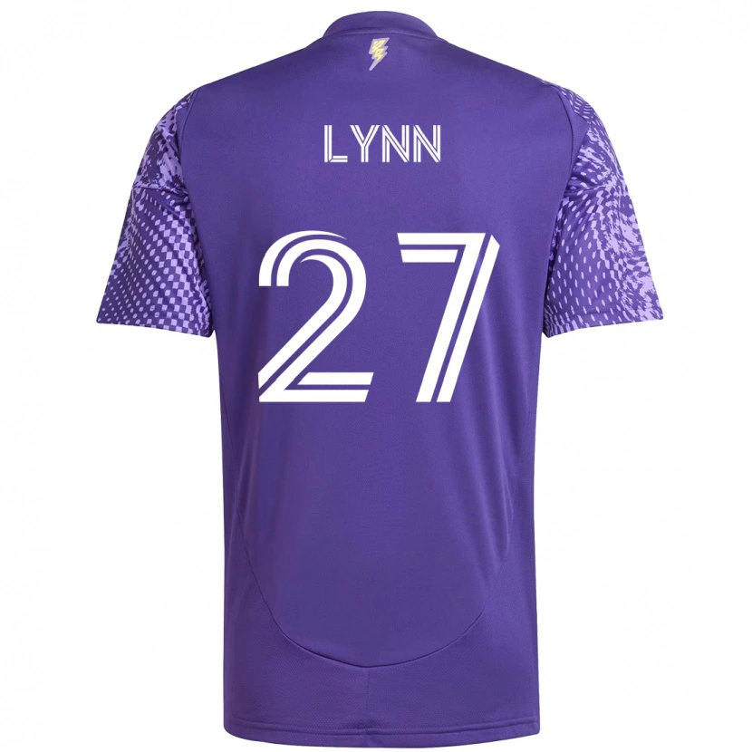 Danxen Niño Camiseta Jack Lynn #27 Blanco Morado 1ª Equipación 2025/26 La Camisa México