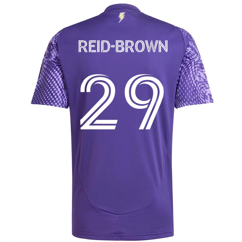 Danxen Niño Camiseta Tahir Reid-Brown #29 Blanco Morado 1ª Equipación 2025/26 La Camisa México