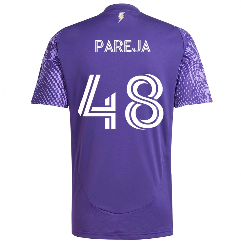 Danxen Niño Camiseta Diego Pareja #48 Blanco Morado 1ª Equipación 2025/26 La Camisa México