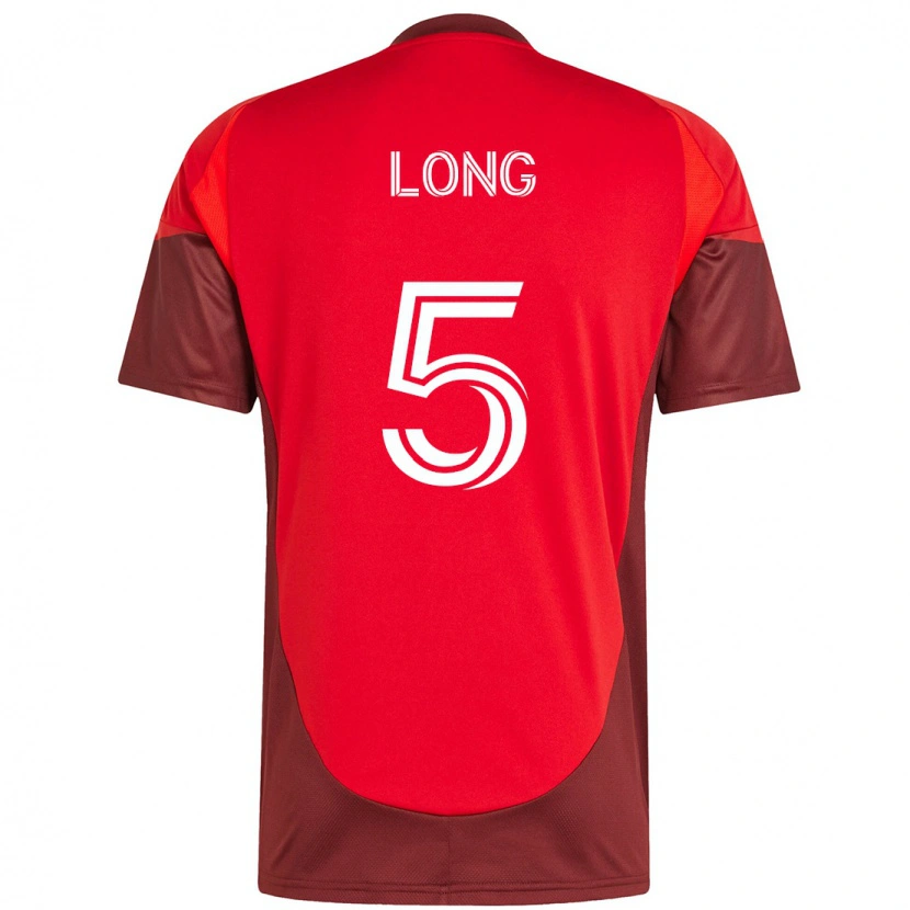 Danxen Niño Camiseta Kevin Long #5 Rojo Blanco 1ª Equipación 2025/26 La Camisa México